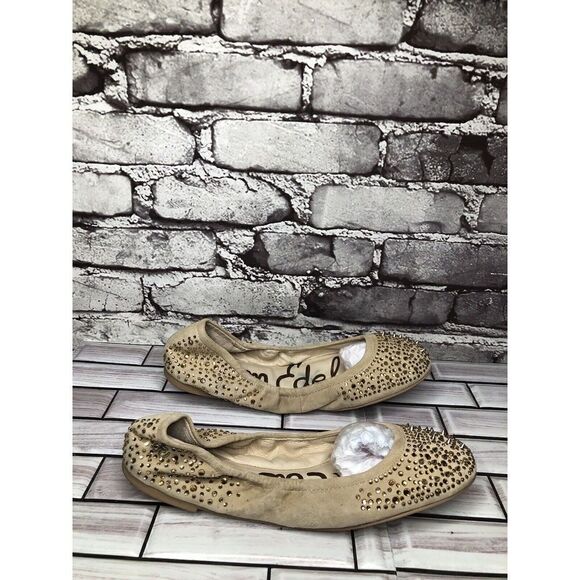 Sam Edelman Blair Beige Leather Slip On Ballet Flats Women’s Sz 7.5M US/38.5EU - Picture 5 of 16